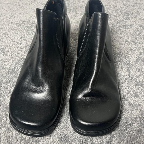 Black Leather Ankle Boots - Picture 2 of 4